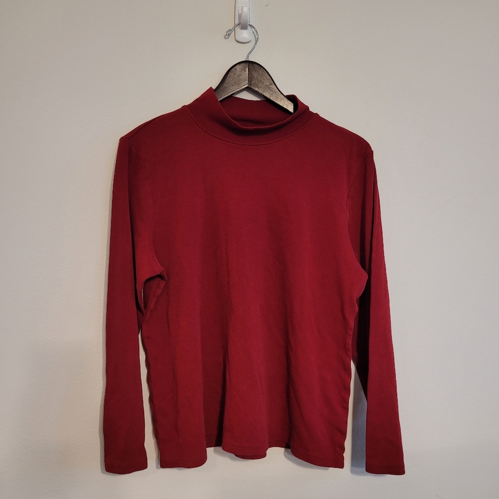 Vintage Red Mock Neck